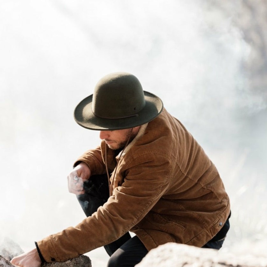 Men Kooringal Australia Felt Hat | Men'S Felt Mid Brim - Dune